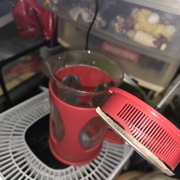 Red French Press Coffee Maker - Picture 3 of 5